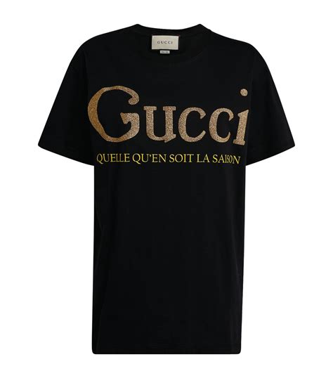 gucci logo t shirt women's|women gucci slogan t shirt.